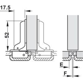 Bản Lề Âm Metalla A 95° Mini Hafele 311.01.074