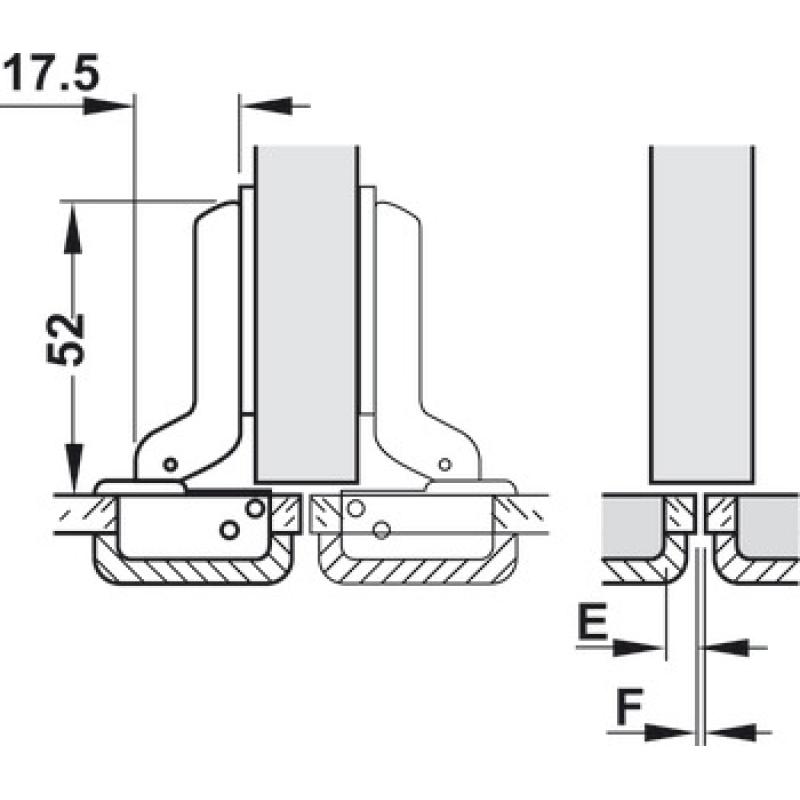 Bản Lề Âm Metalla A 95° Mini Hafele 311.01.074