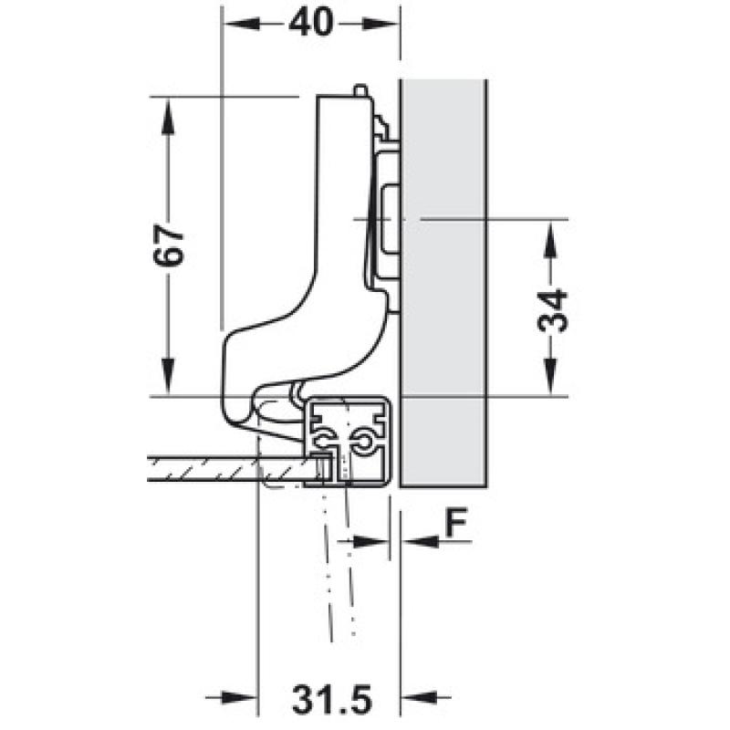 Bản Lề Âm Metalla Sm 110° Hafele 311.68.512