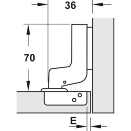 Bản Lề Âm Metalla Sm 95° Hafele 315.08.852