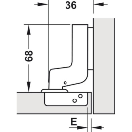 Bản Lề Âm Metalla A 110° Tiêu Chuẩn Hafele 315.30.723