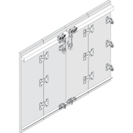 Bộ Không Có Ray Trượt Cho Cửa Đôi 2 Cánh Slido Fold 40 Mf Flex



 Hafele 409.61.000