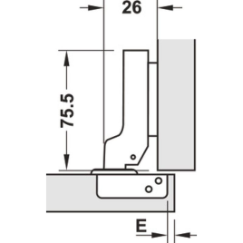 Bản Lề Âm Metalla Sm 110° Inox (diy) Hafele 483.01.721