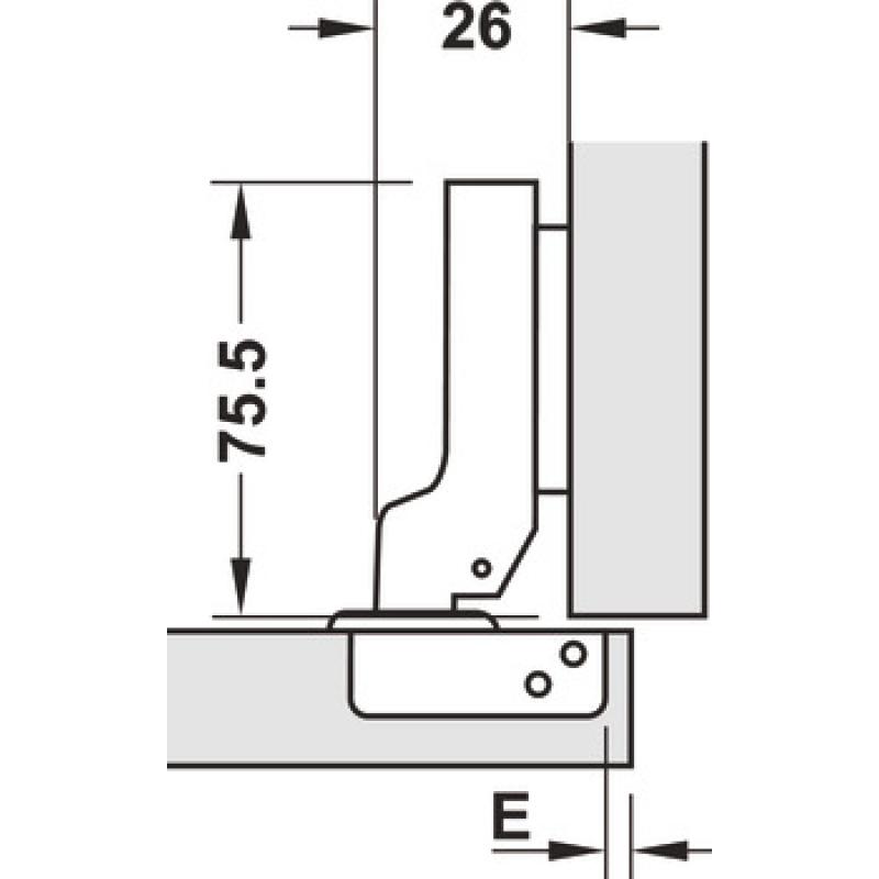 Bản Lề Âm Metalla Sm 110° Inox (diy) Hafele 483.01.721
