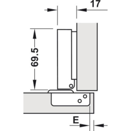 Bản Lề Âm Metalla A 110° Diy Hafele 493.03.021