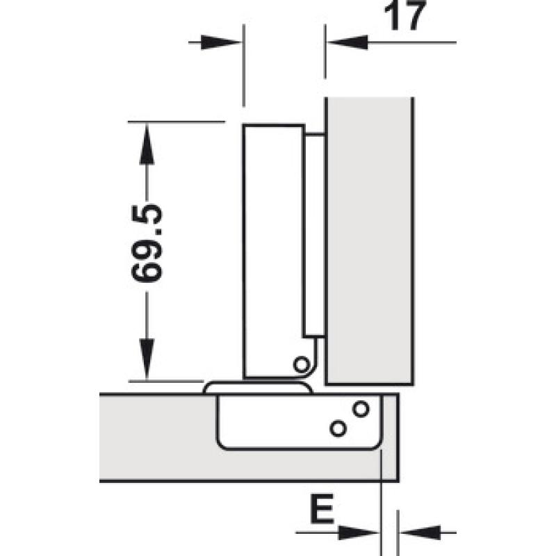 Bản Lề Âm Metalla A 110° Diy Hafele 493.03.021