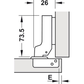 Bản Lề Âm Metalla A 110° Diy Hafele 493.03.024