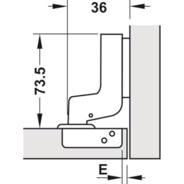 Bản Lề Âm Metalla A 110° Diy Hafele 493.03.025