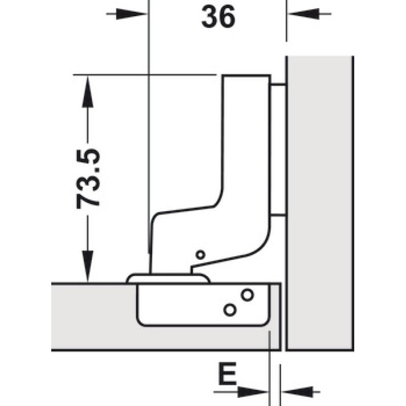 Bản Lề Âm Metalla A 110° Diy Hafele 493.03.025