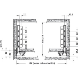 Bộ Ngăn Kéo Alto-s Hafele 552.36.755