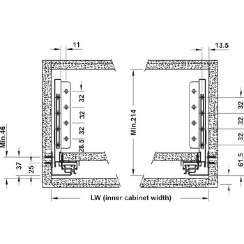 Bộ Ngăn Kéo Alto-s Hafele 552.36.755