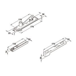 Bản Lề Sàn Cho Cửa Mở 1 Chiều Và 2 Chiều Hafele 932.84.026